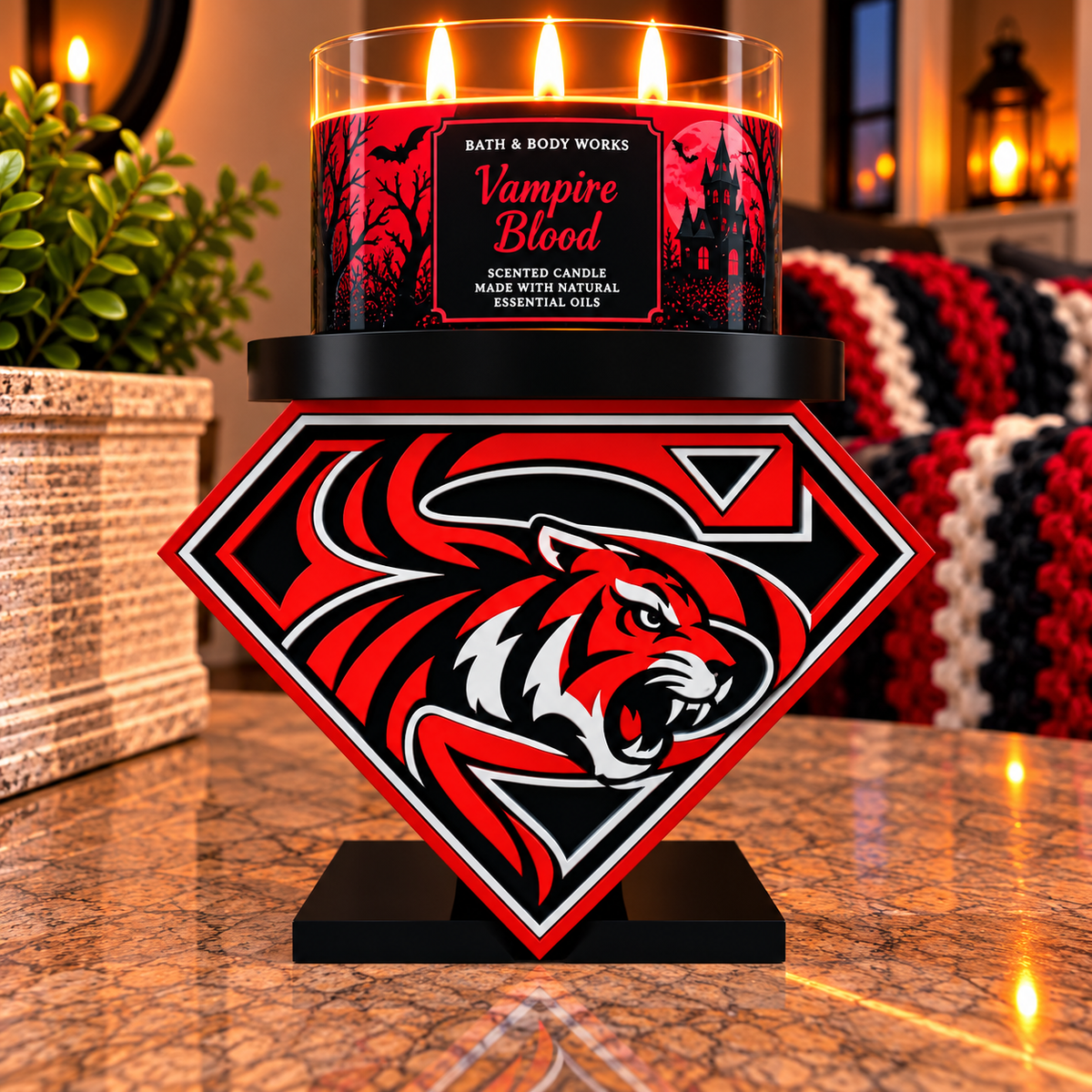 Bengals Candle Holder