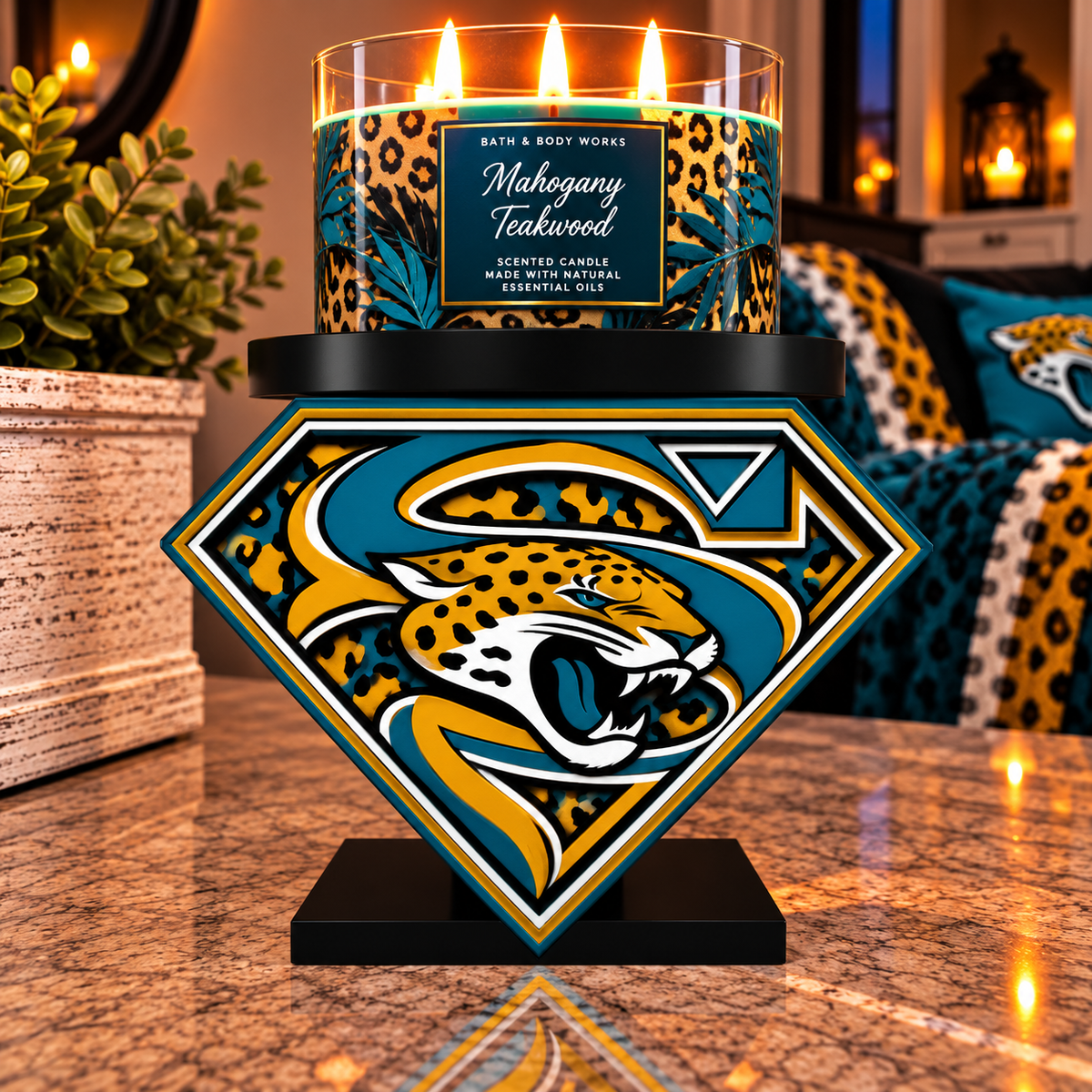 Jaguars Candle Holder