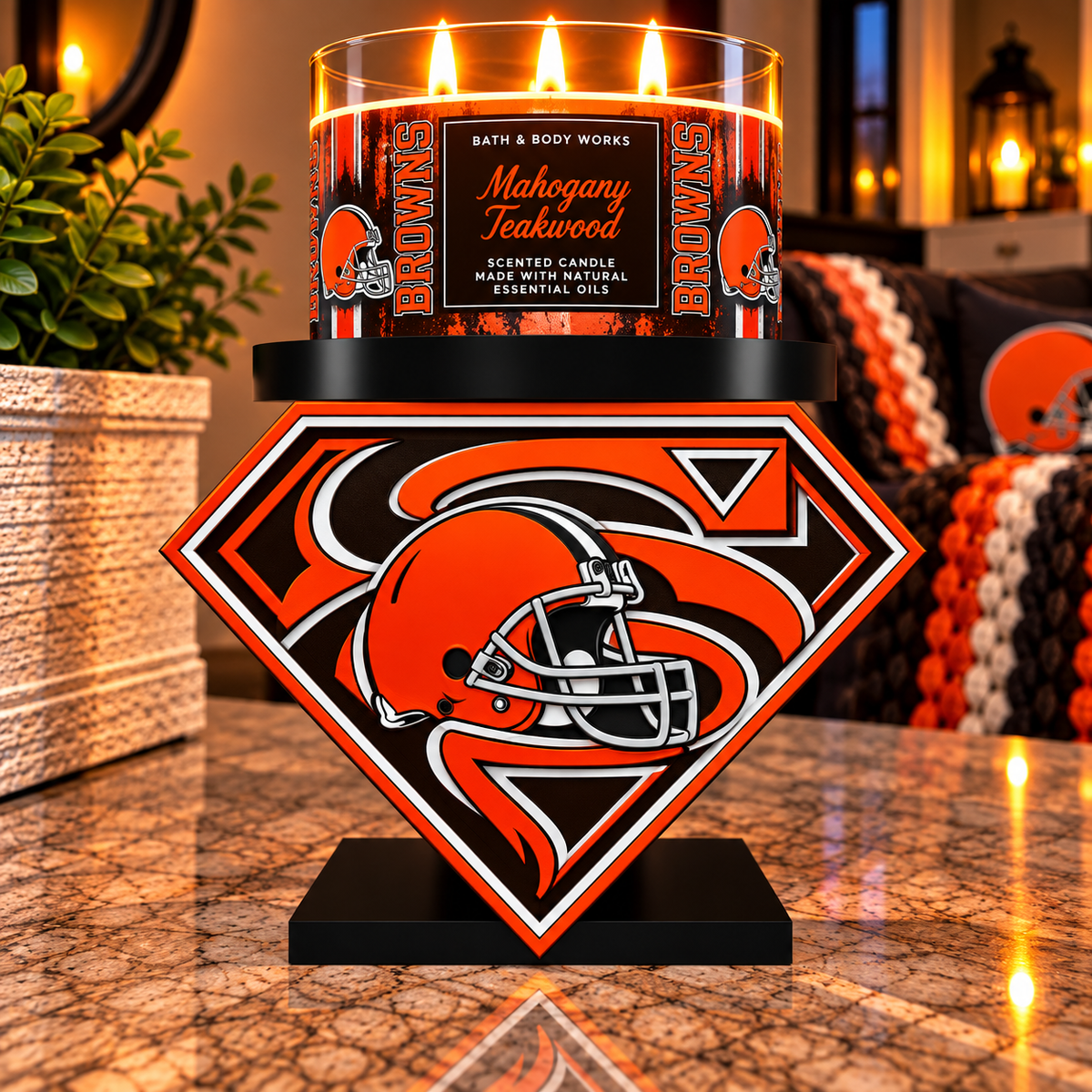 Browns Candle Holder