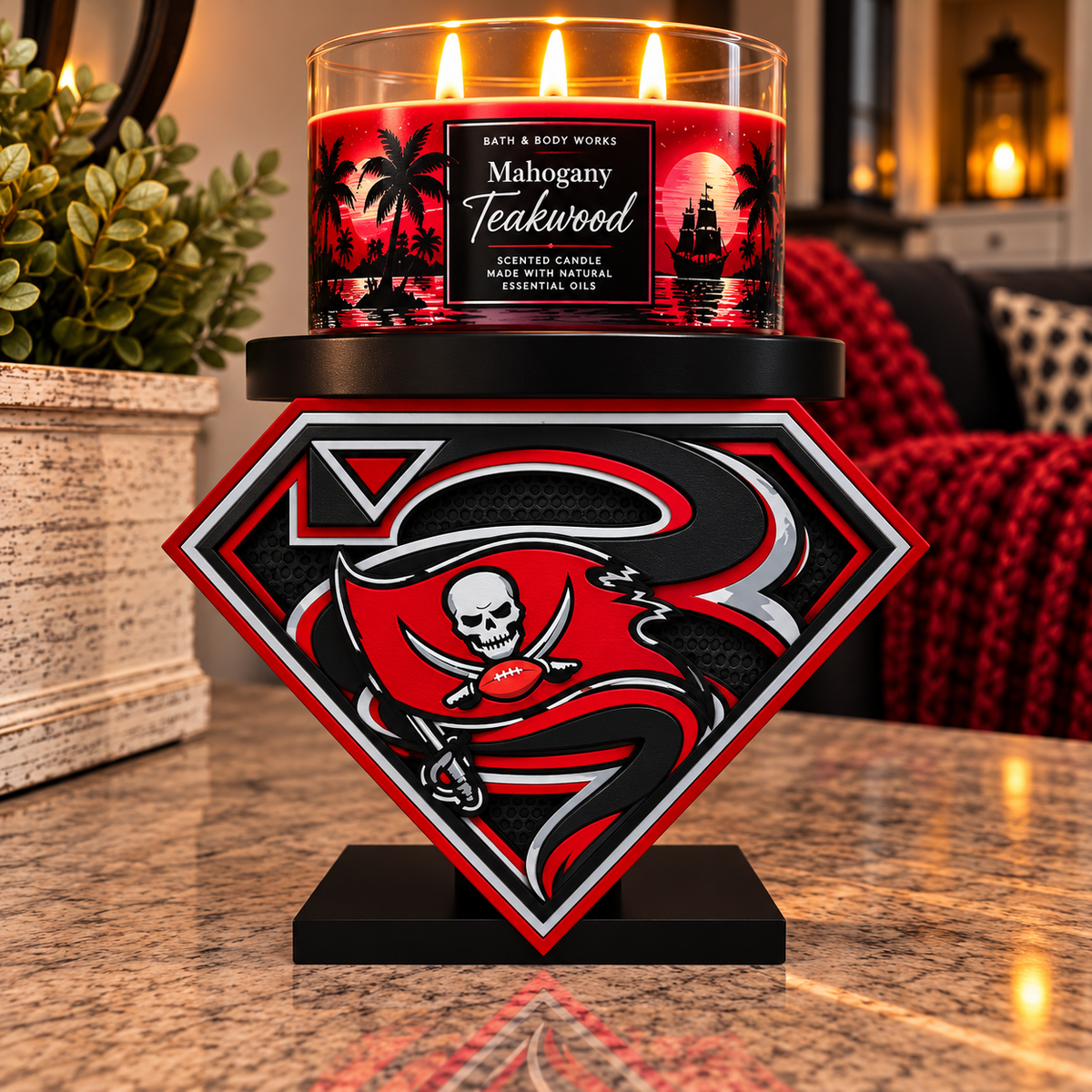 Buccaneers Candle Holder