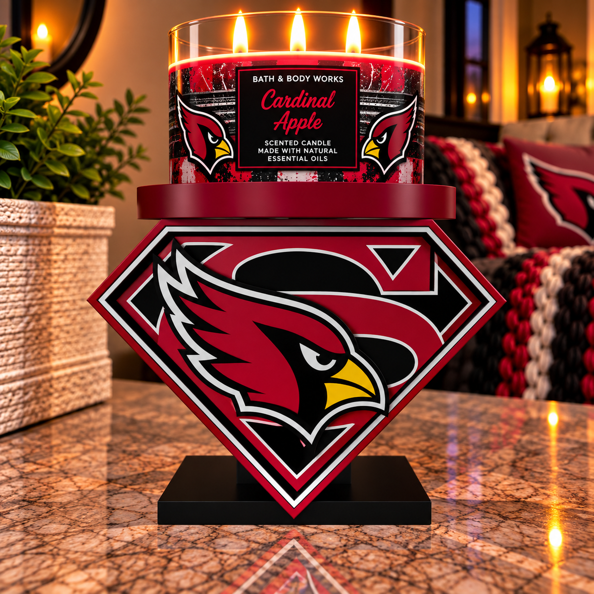 Cardinals Candle Holder