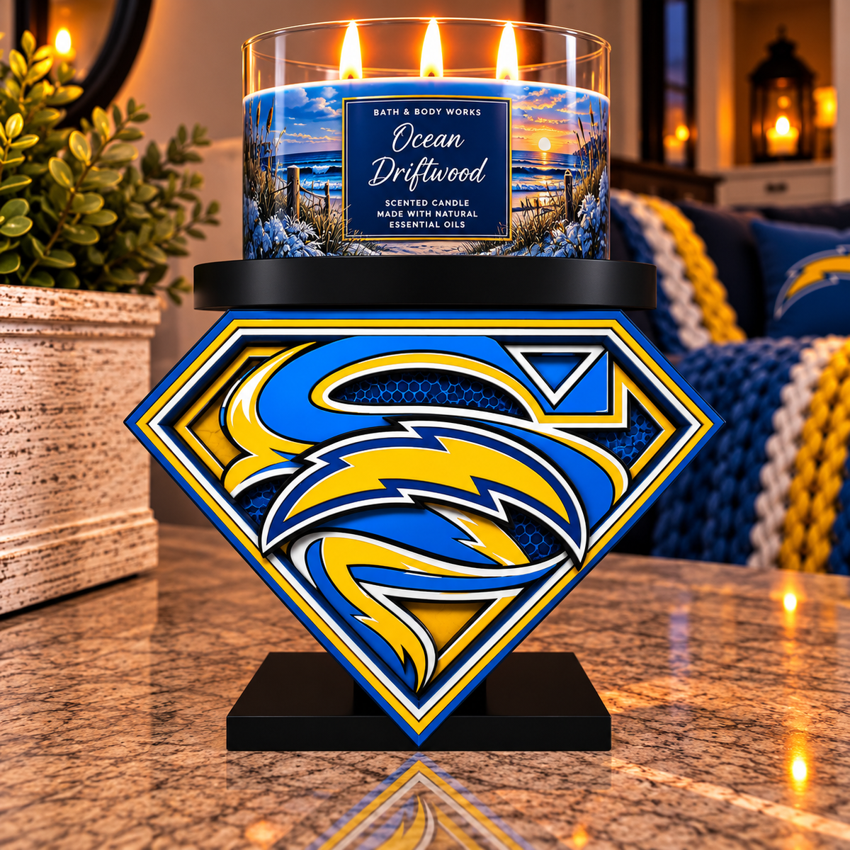 Chargers Candle Holder