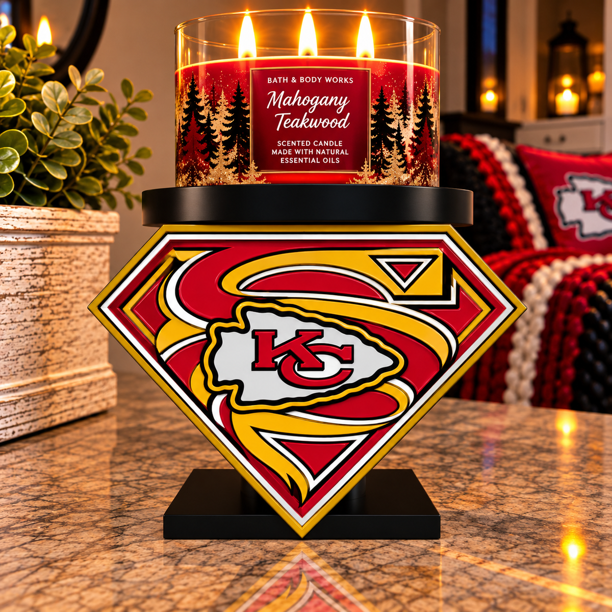Chiefs Candle Holder