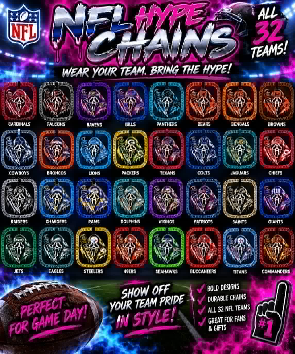 32 File Football Ghostface Bundle