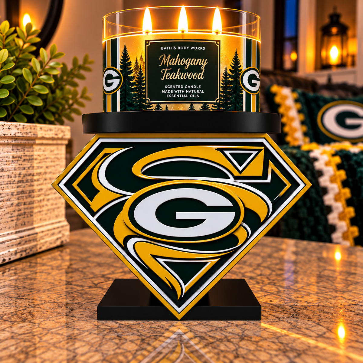 Packers Candle Holder