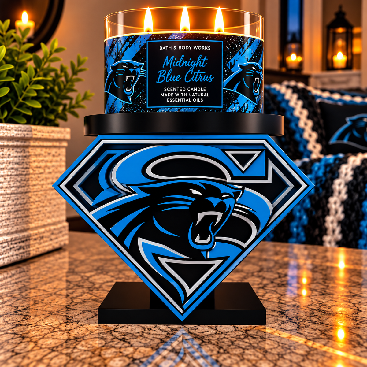 Panthers Candle Holder