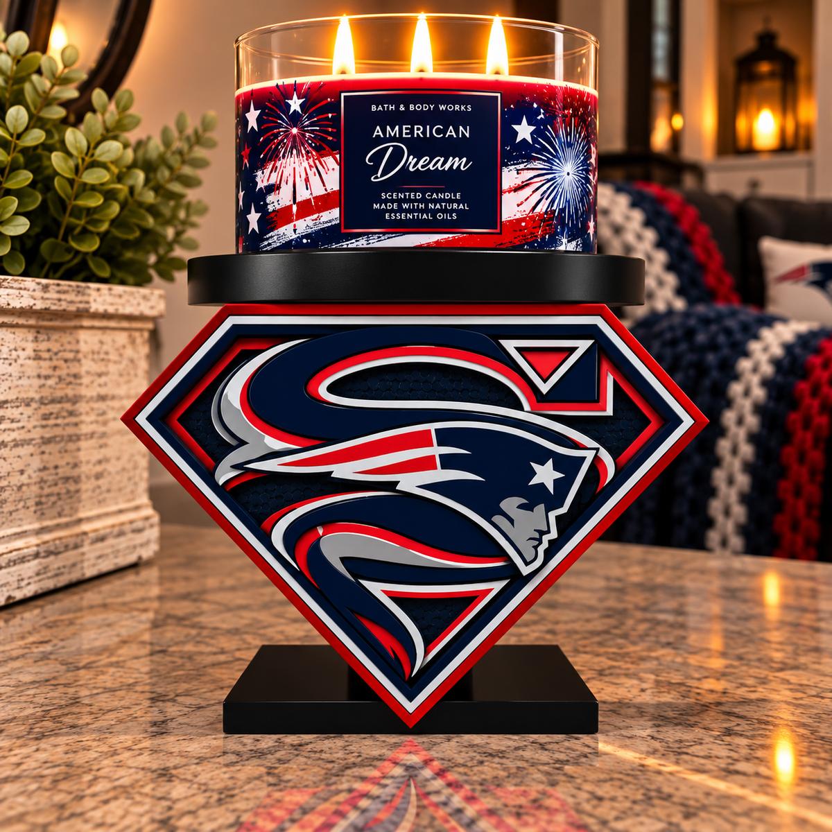 Patriots Candle Holder