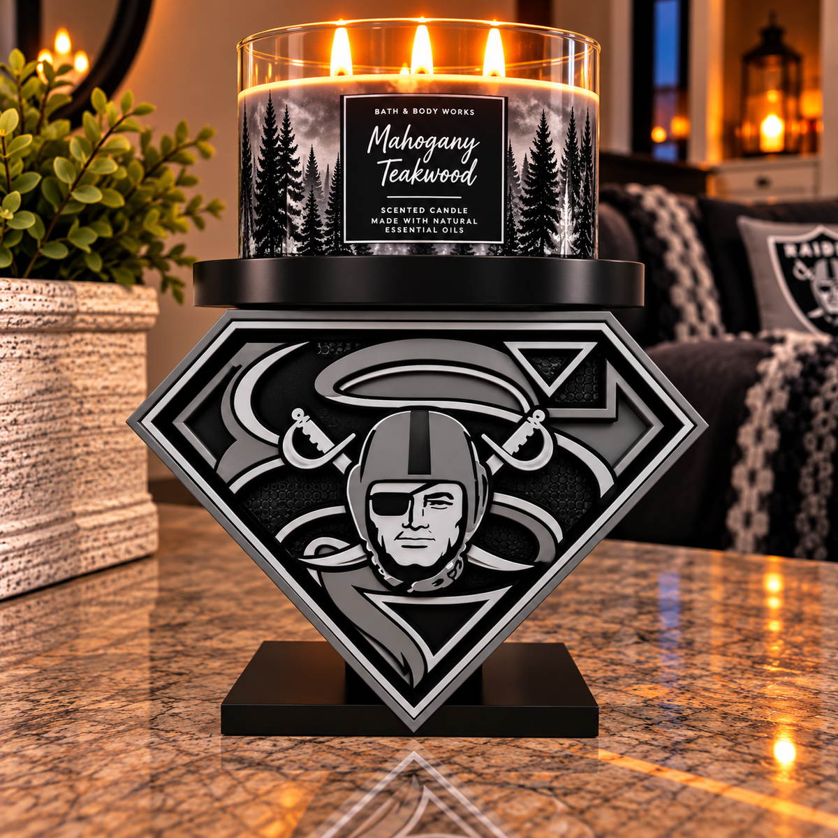 Raiders Candle Holder