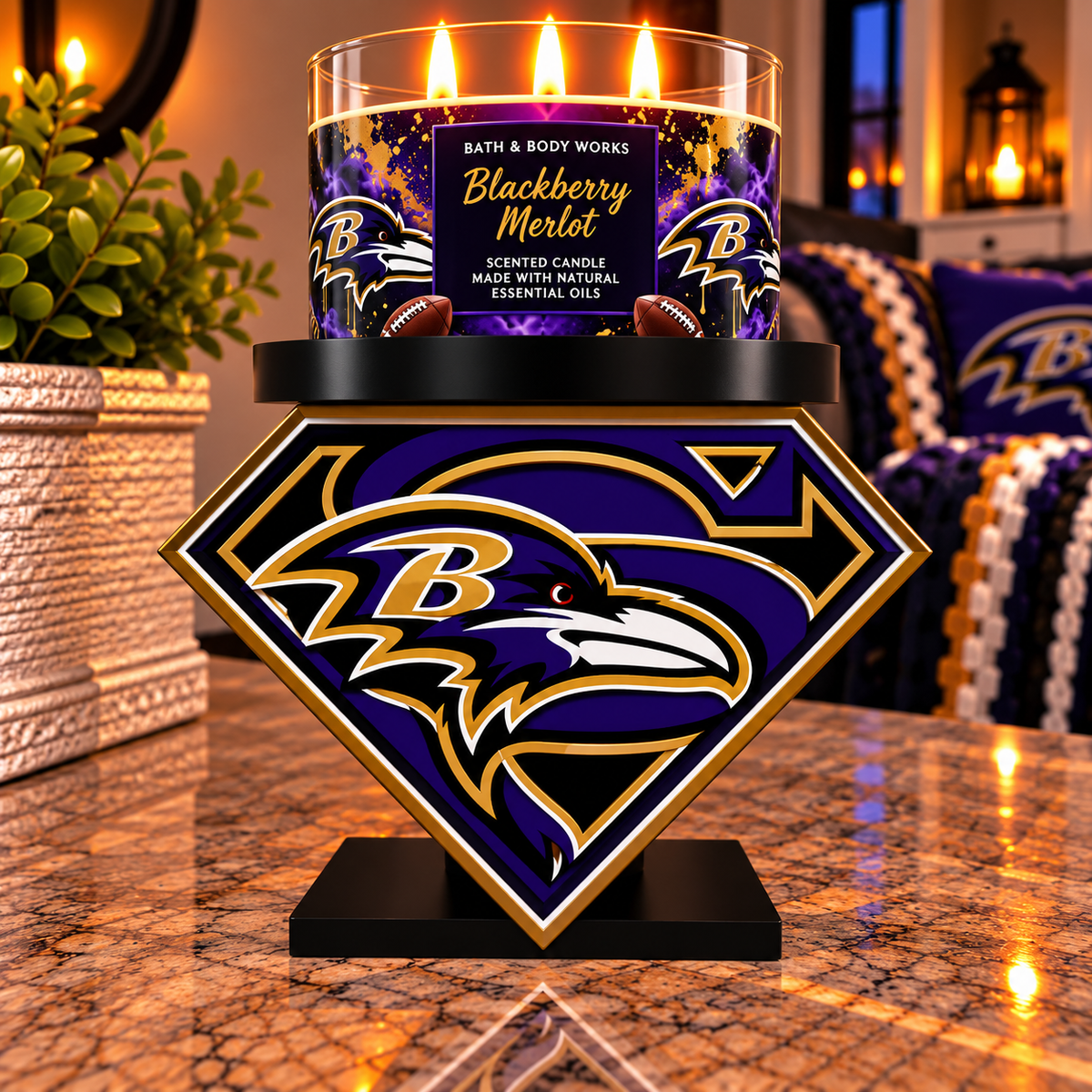 Ravens Candle Holder